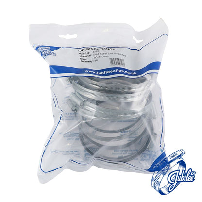 TIMCO Jubilee Clip Mild Steel 90-120mm Pack 10