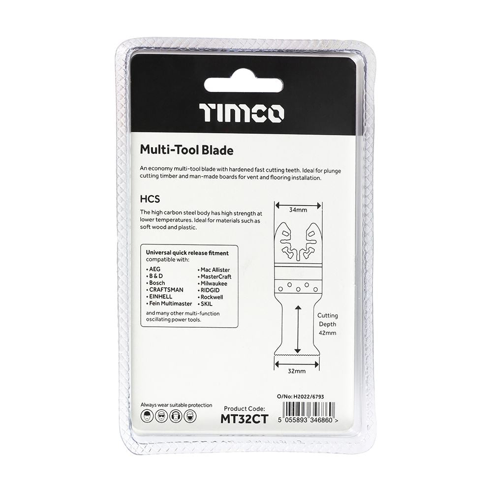 TIMCO MTool Blade Straight Coarse 32mm Pack 1