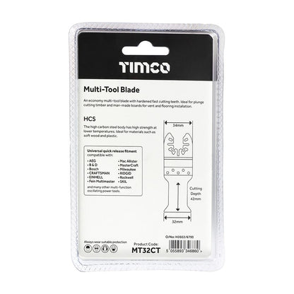 TIMCO MTool Blade Straight Coarse 32mm Pack 1