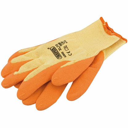 Draper H.D.LATEX COATED ORANGE GLV XL 82602 Heavy Duty Latex Coated Work Gloves
