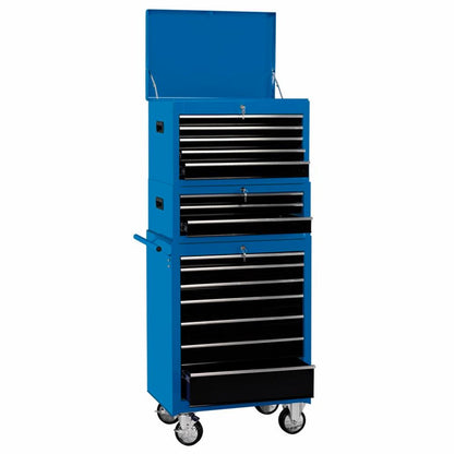 Draper COMBI TOOL CHEST - BLUE 04593 26" Combination Roller Cabinet and Tool Chest (15 Drawers)