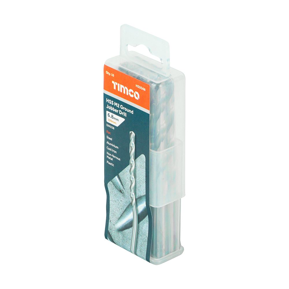 TIMCO HSS-G Jobber Drill Bit M2 6.8mm Pack 10