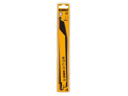 DeWalt DT2387-QZ Bi-Metal Reciprocating Blade for Plastic & Pipes 203mm (Pack 5)