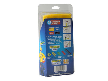 Broadfix U-STA-C60-UK Standard U-Shim Mixed Clam (Pack 60)