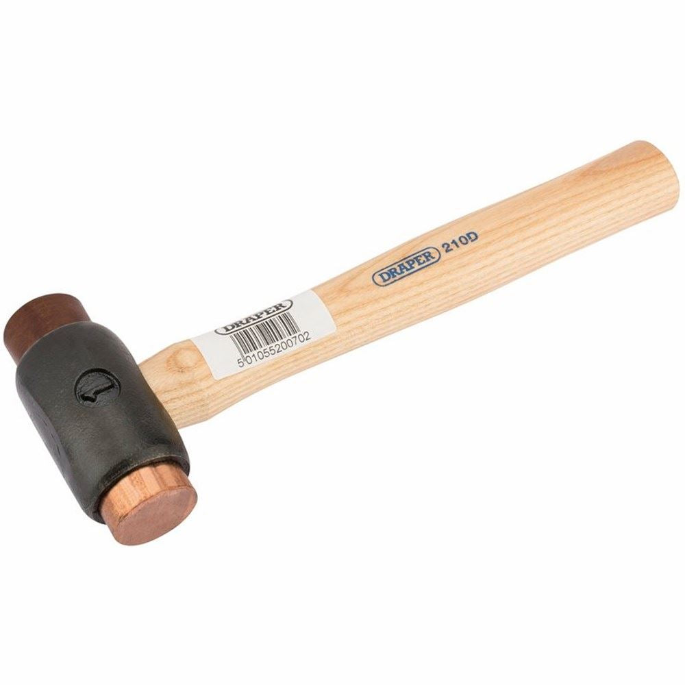 Draper COPPER-RAWHIDE MALLET 680G 20070 Copper/Rawhide Faced Hammers