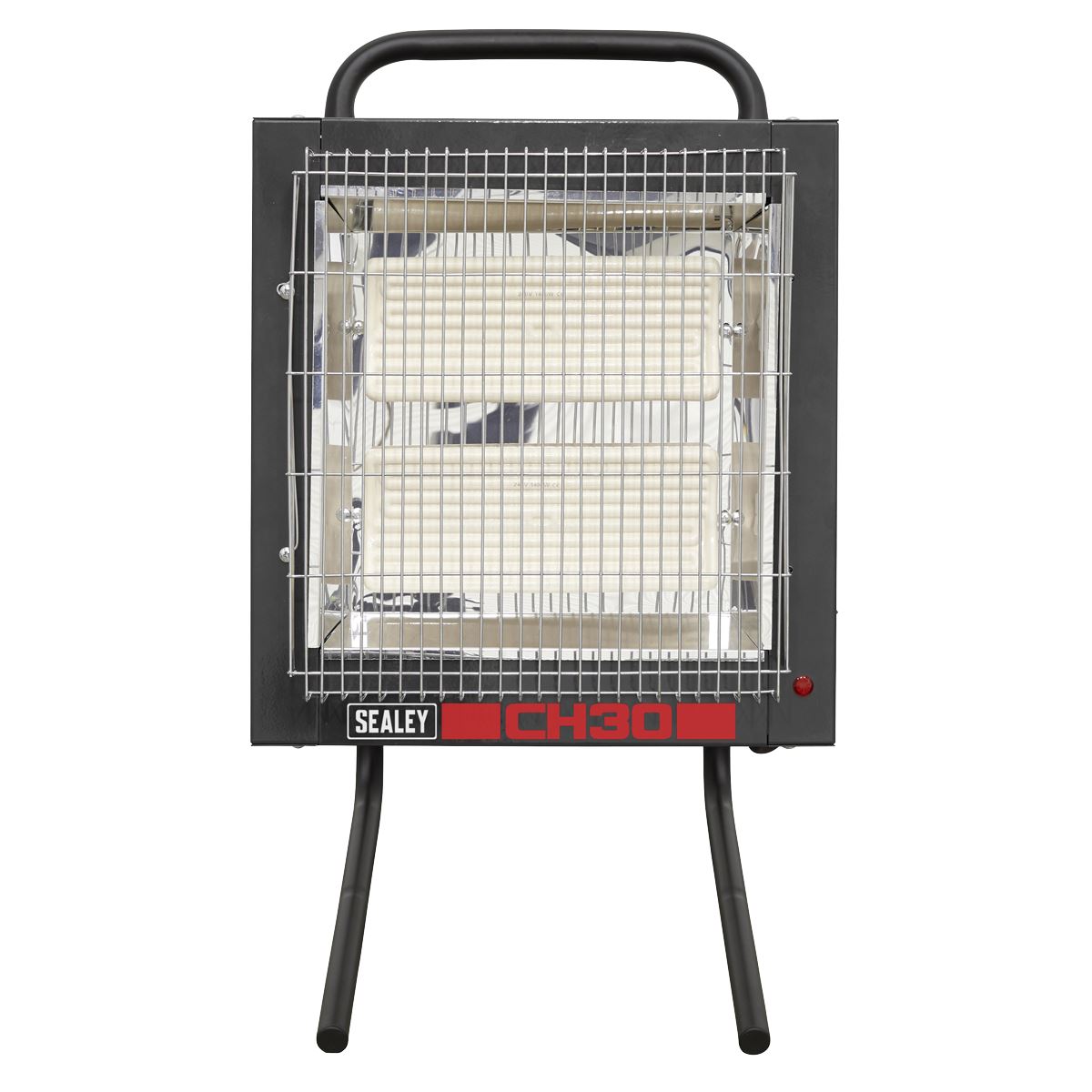 Sealey CH30 Ceramic Heater 1.4/2.8kW 230V | 1400/2800W, 230V - 13A, Thermostat, Timer, Adjustable | Powder coated metal construction with two ceramic