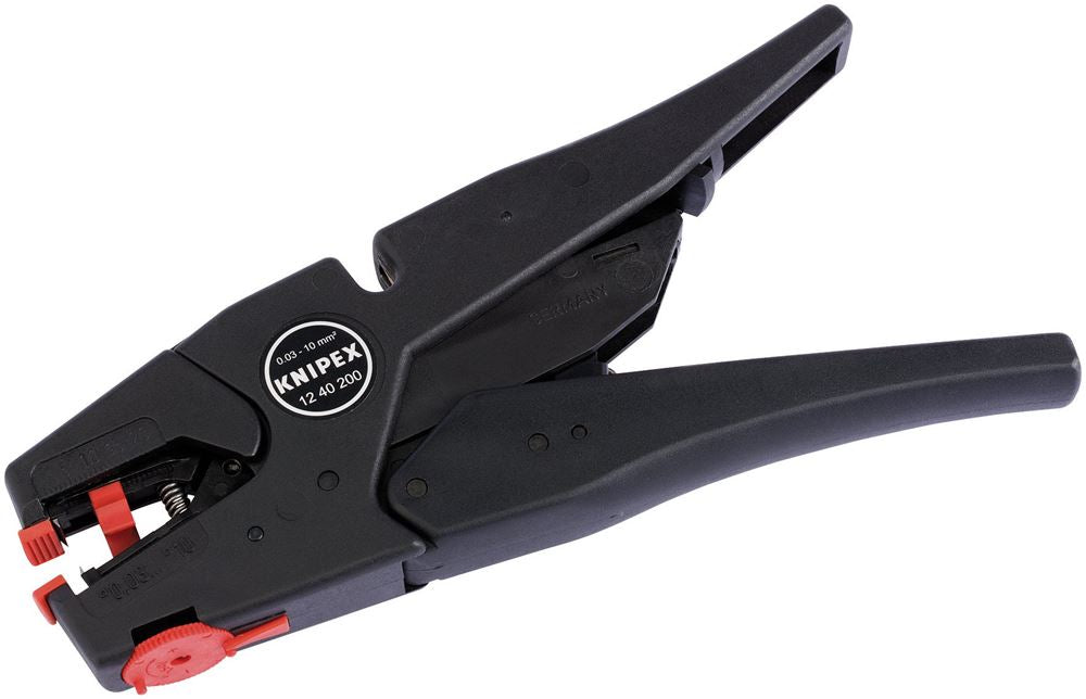 88979 KNIPEX KNIPEX 12 40 200SB Self Adjusting Insulation Stripper, 200mm 12 40 200 SB Pliers Wire Stripping Pliers Professional Trade DIY Workshop