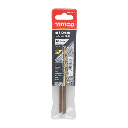 TIMCO HSS-CO Jobber Drill Bit Cobalt 12.5mm Pack 1