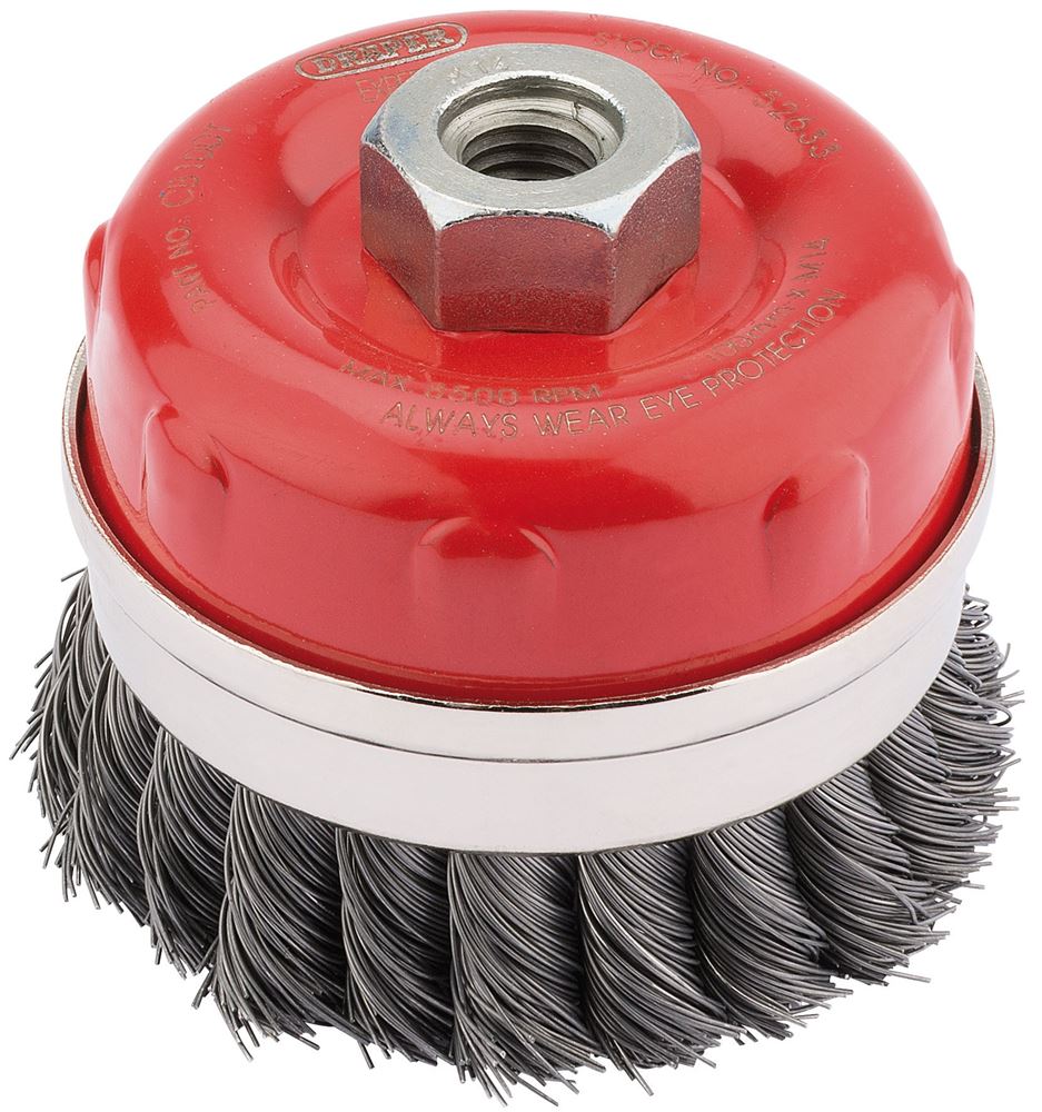 Draper TWIST WIRE CUP BRUSH - 100MM 52633 52633 Twist Knot Wire Cup Brushes
