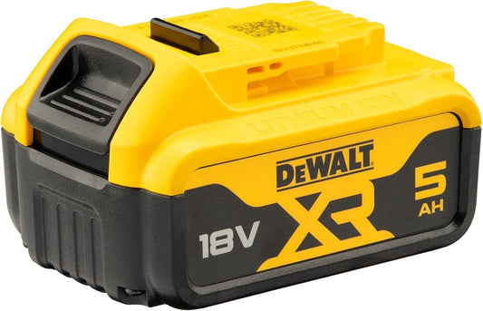 DeWalt DCB184 18V XR 5.0Ah Lithium-Ion Slide Battery Pack | 3-LED Charge Indicator, Compatible with DeWalt 18V XR Tools, 1 Battery