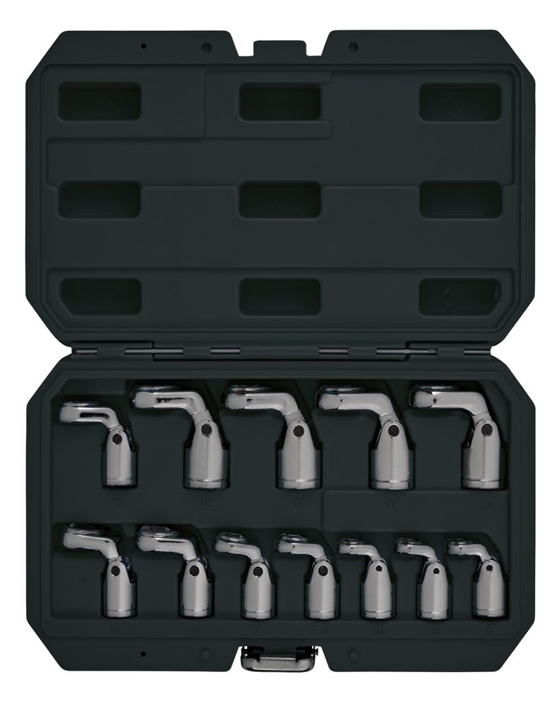 Draper FLEX CROWFOOT SOCKETS 12PC 12403 12403 Flexible Crowfoot Socket Wrench Set, 3/8" Sq. Dr. (12 Piece)