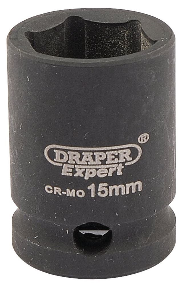 Draper 15MM IMPACT SOCKET 3/8DR 06875 3/8" Sq. Dr. Draper Expert HI-TORQÂ® Metric Impact Sockets