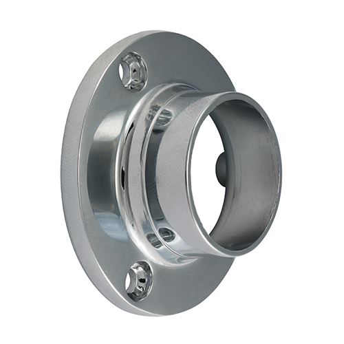 TIMCO Round End Socket P/Chrome 25mm Pack 2