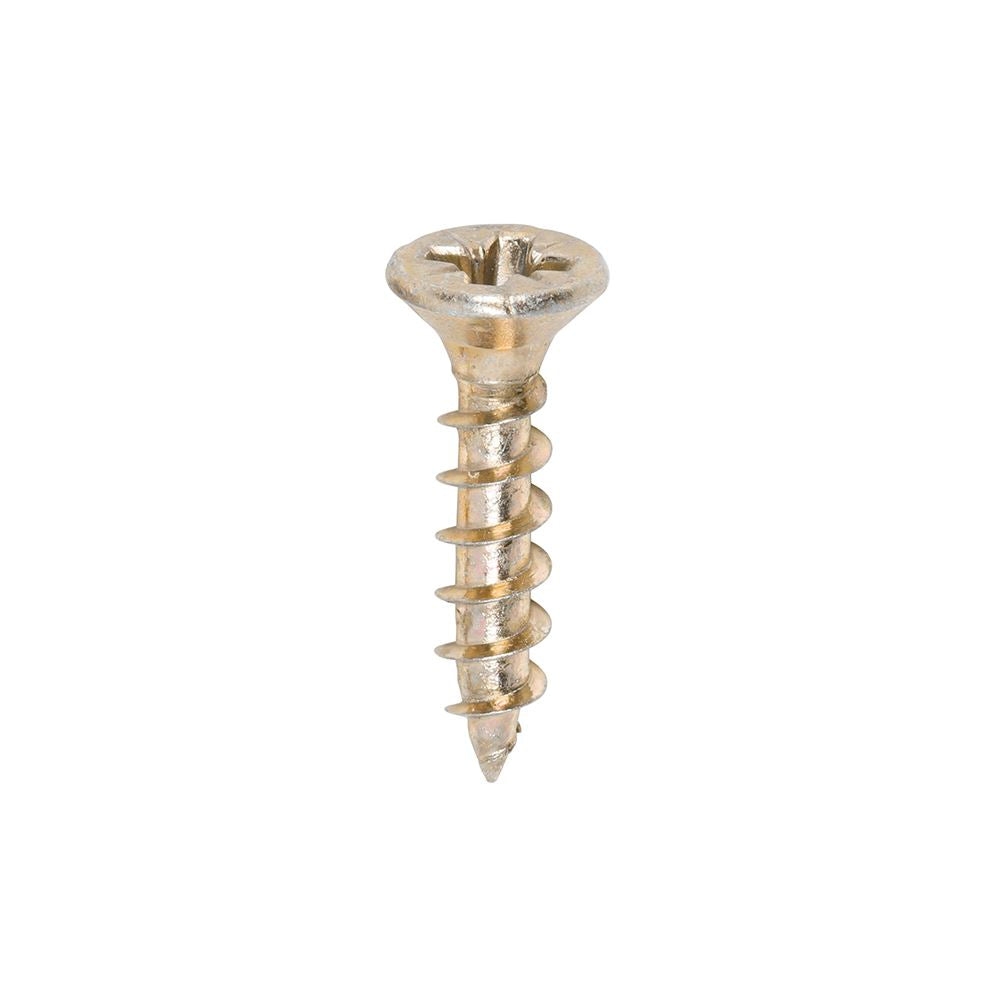 TIMCO Solo Woodscrew PZ2 CSK ZYP 3.5 x 17 Gold Pack 200