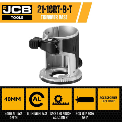 JCB 21-18RT-B-T Router Base Trimmer Base 40mm Depth Brushless Router Router Base Accessory Woodworking