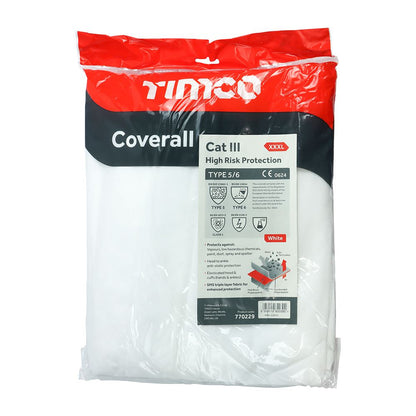 TIMCO Type 5/6 Coverall White XXX Large Pack 1