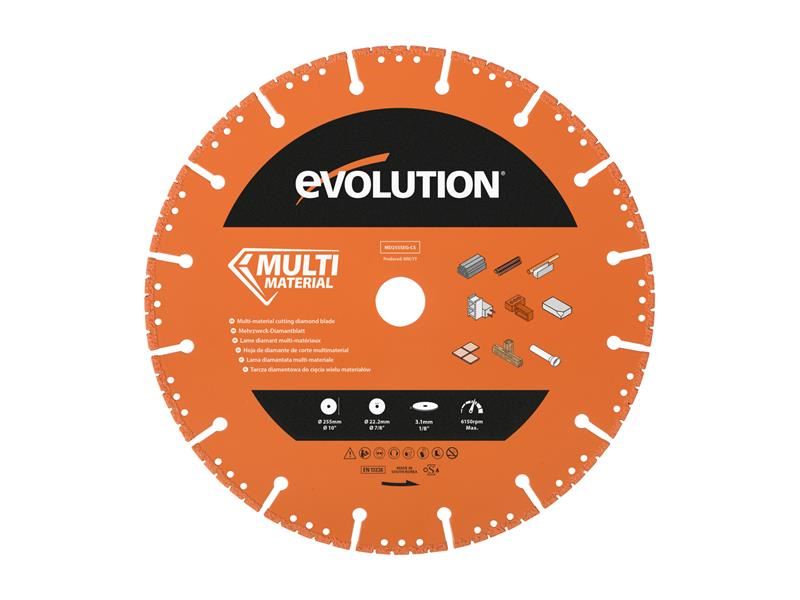 EVL Multi-Material Diamond Demolition Disc Cutter Blade 255 x 22.2mm