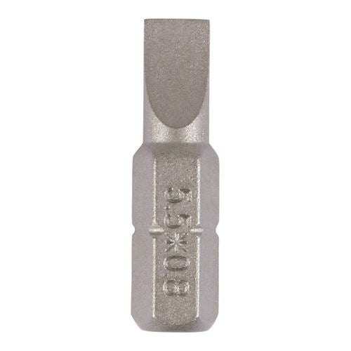 TIMCO Slotted Driver Bit - S2 Grey 5.5 x 0.8 x 25 Grey Pack 2