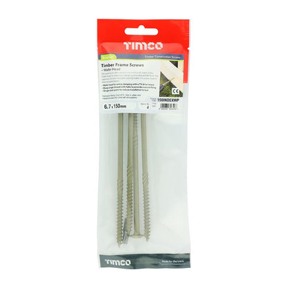TIMCO Wafer Head Timber Screw- Green 6.7 x 150 Green Pack 4