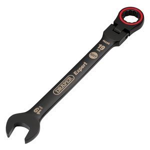 Draper 19MM FLEX HEAD RATCHET SPANNER 03926 HI-TORQÂ® Metric Flexible Head Ratchet Combination Spanners, Black