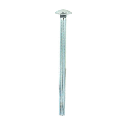TIMCO Carriage Bolt & Hex Nut - BZP M8 x 130 Silver Pack 50