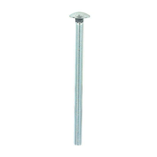 TIMCO Carriage Bolt & Hex Nut - BZP M8 x 130 Silver Pack 50
