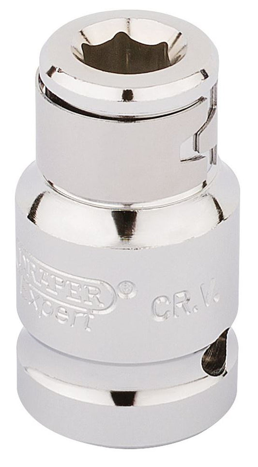 16810 Draper Expert Expert Screwdriver Bit Holding Socket, 1/2 Sq. Dr. x 5/16 Hexago 1/2 Hex Bit Holding Sockets Professional Trade DIY Workshop Gar