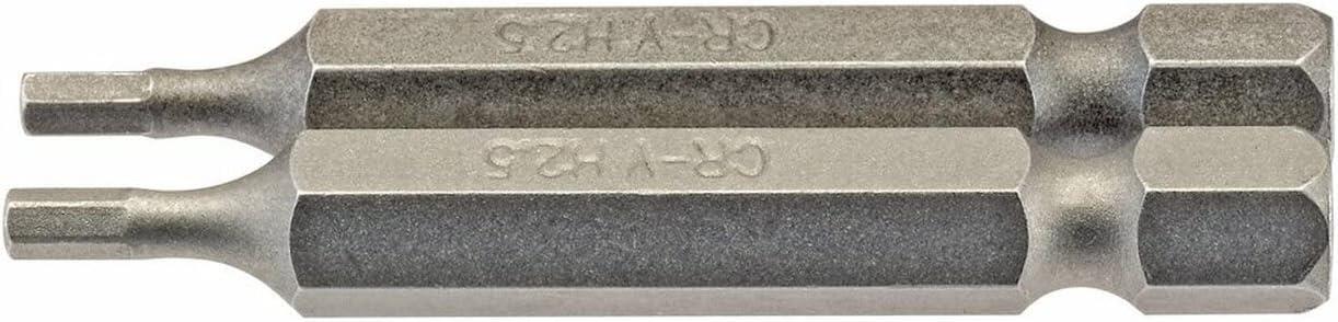 Draper 2PC 50MM 2.5MM HEX S/D BIT 64246 1/4" hex. Hexagonal E Shank Insert Bits
