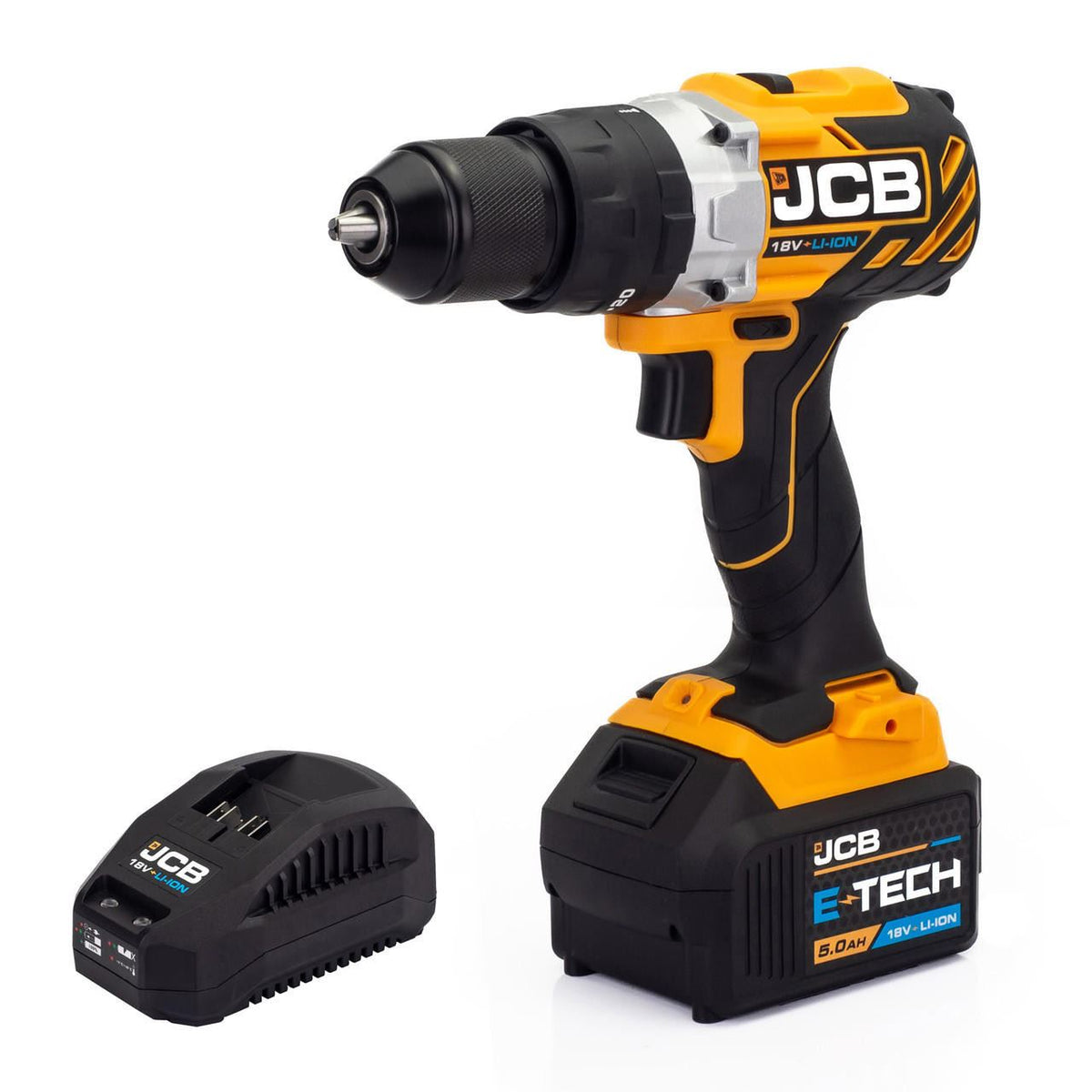 JCB JCB-18BLCD-5X-B Cordless Combi Drill 18V 65Nm Brushless 5.0Ah 2.4A Charger Hammer Drill Driver Cordless Drill