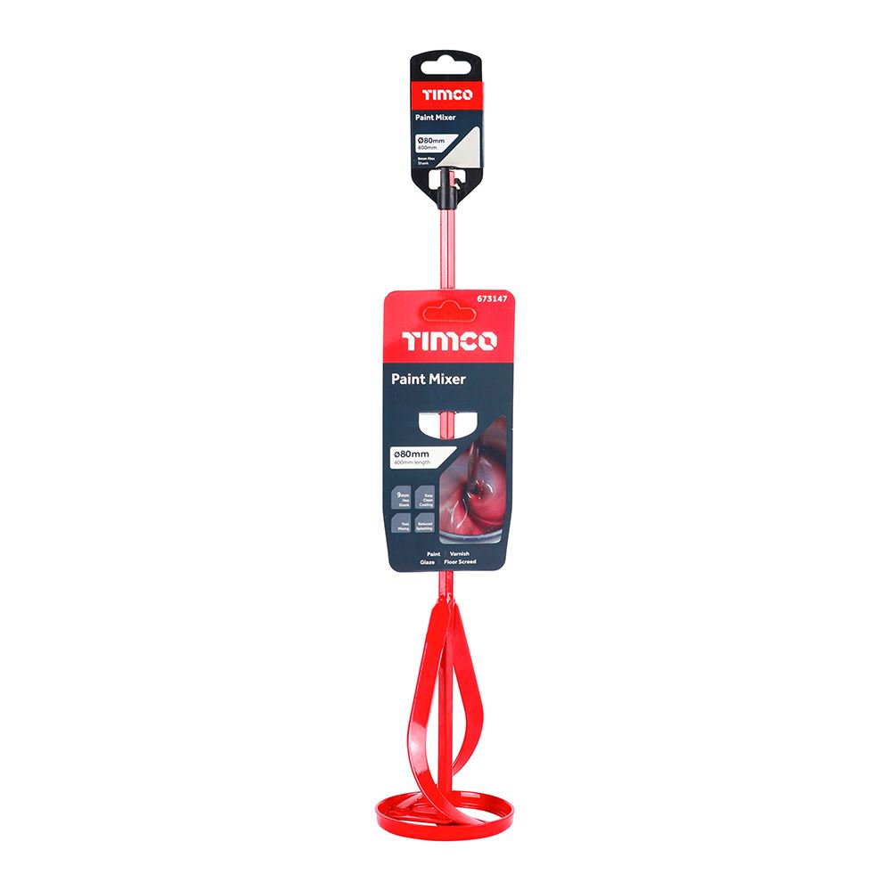 TIMCO Paint Mixer 80 x 400 Red Pack 1