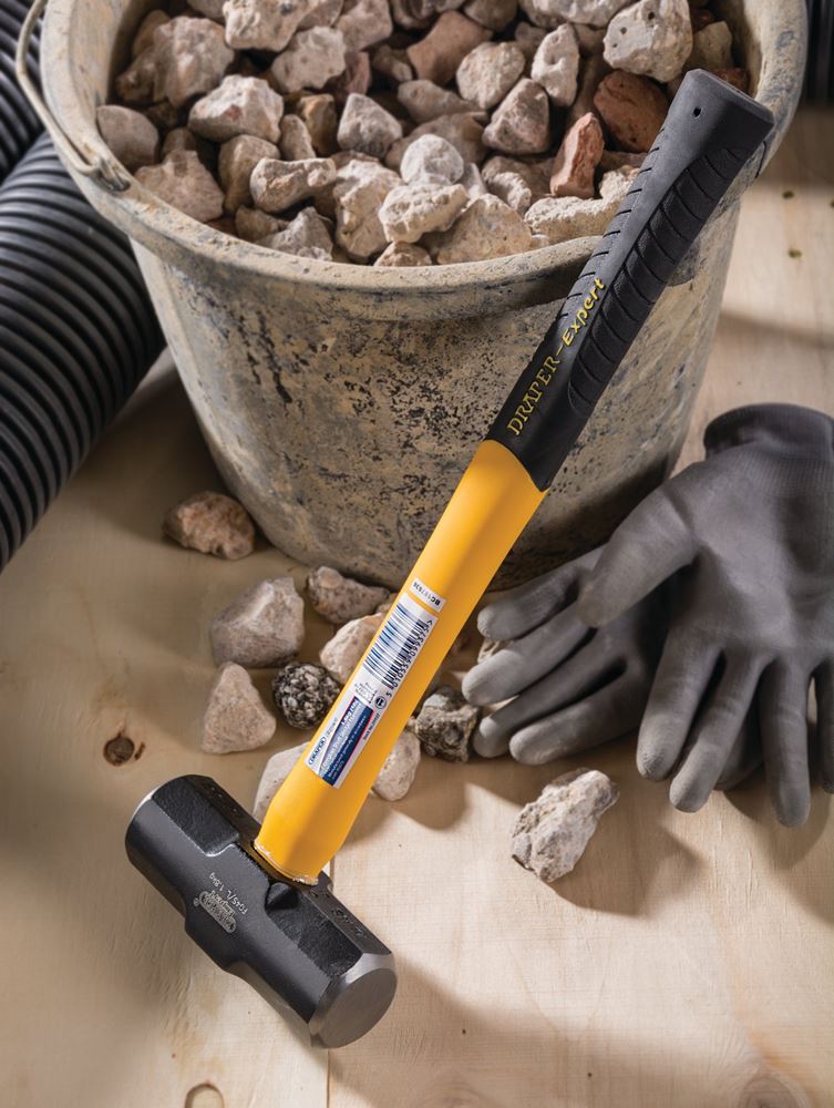 Draper 1.8KG SLEDGE HAMMER F/G SHAFT 09937 Fibreglass Short Shaft Sledge Hammer, 1.8kg/4lb