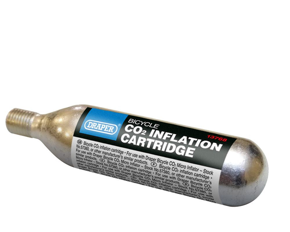 Draper 5 PACK CO2 CARTRIDGE 16G 13786 16g Bicycle CO2 Inflation Cartridge (Pack of 5)