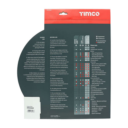 TIMCO Prem Diamond Blade Turbo Cont 350 x 20 Pack 1