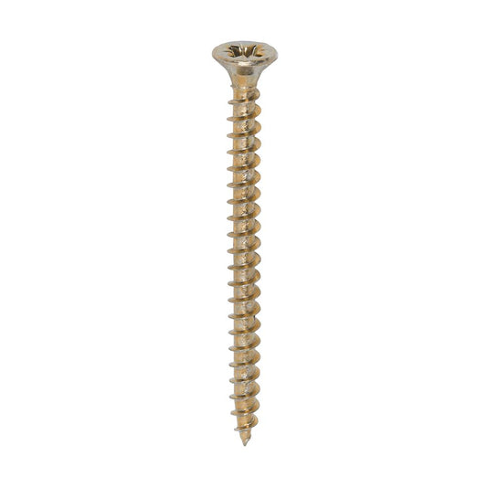 TIMCO Solo Woodscrew PZ2 CSK ZYP 4.0 x 50 Gold Pack 200