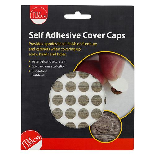 TIMCO Adhesive Caps Driftwood 13mm Pack 112