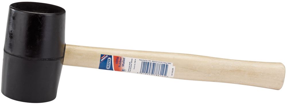 Draper RUBBER MALLET 620G 78614 Hardwood Shaft Rubber Mallets