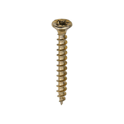 TIMCO Solo Woodscrew PZ2 CSK ZYP 3.5 x 30 Gold Pack 200