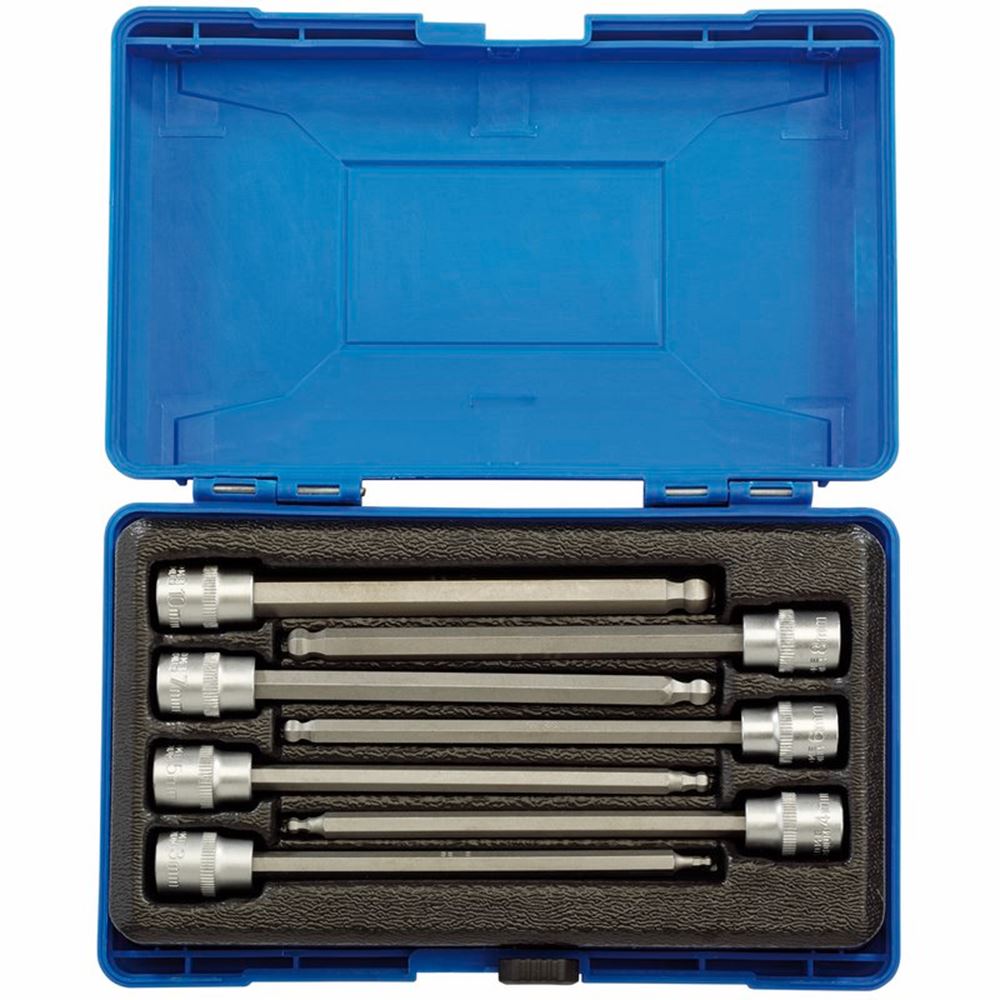 Draper 7PC BALL HEX SOCKET 3/8 150MM 16297 3/8 Sq. Dr. Hexagonal Socket Bit Sets (7 Piece)