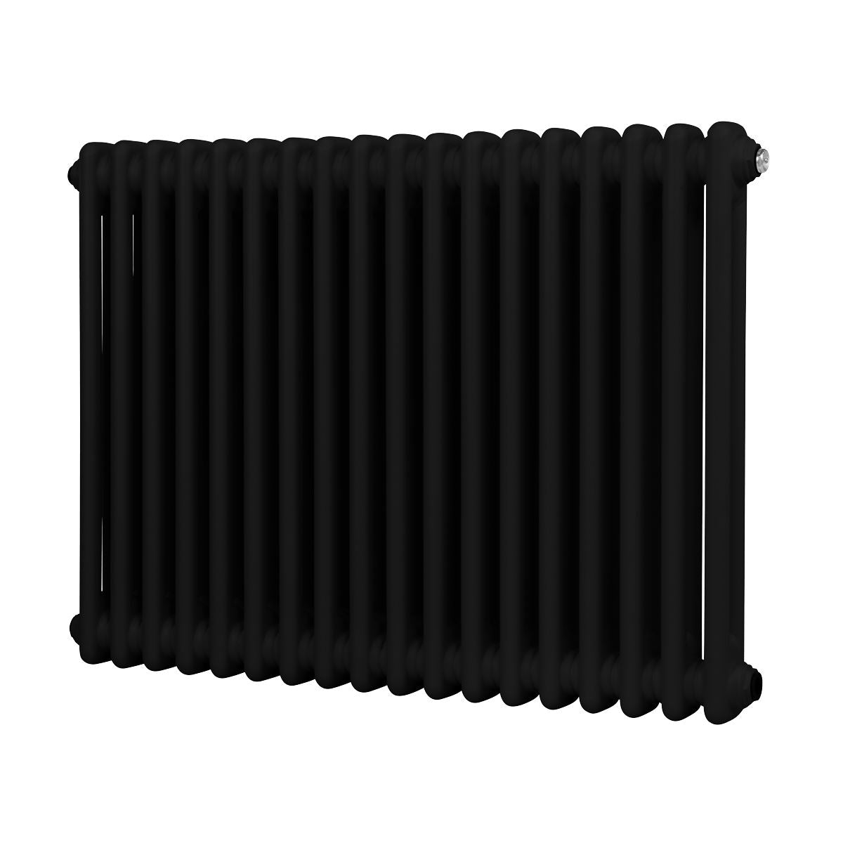 Baridi DH363 Horizontal Traditional 2 Column Radiator 600 x 832mm - Black | Steel | Horizontal traditional two column radiator delivers a BTU output