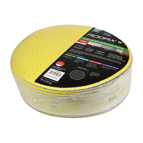TIMCO Drylining Sanding Discs P40 225mm Yellow Pack 25