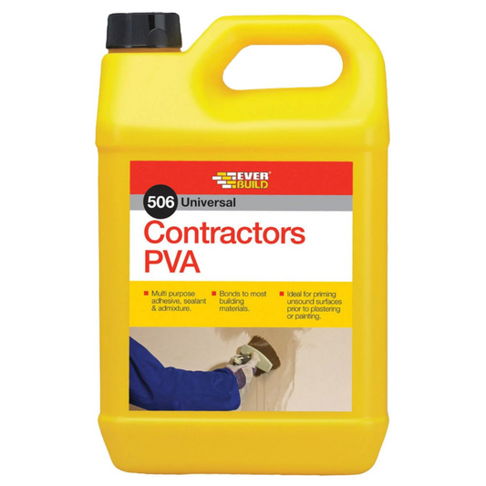Everbuild 506 Contractors PVA Adhesive & Sealer 5 Litre Primer Bonding Agent
