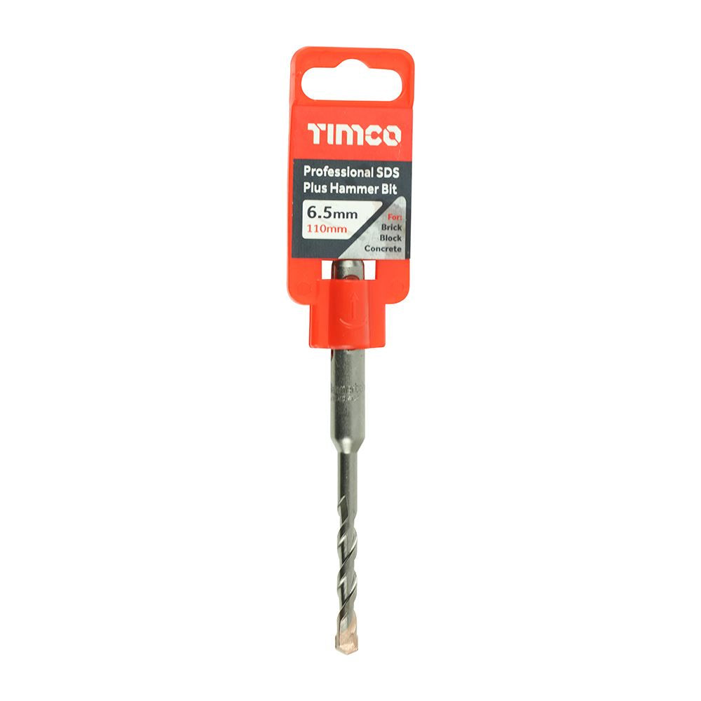TIMCO Pro SDS Plus Hammer Bits 6.5 x 110 Pack 1