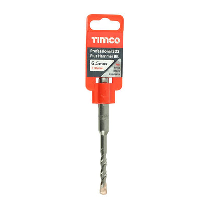 TIMCO Pro SDS Plus Hammer Bits 6.5 x 110 Pack 1