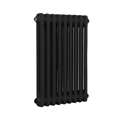 Baridi DH361 Horizontal Traditional 2 Column Radiator 600 x 427mm - Black | Steel | Horizontal traditional 2 column radiator delivers a BTU output of