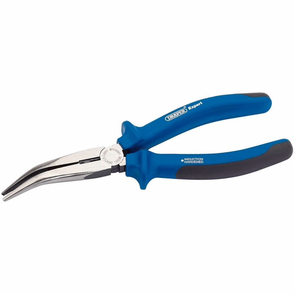 Draper RADIO PLIER H/D GRIPS BN 200MM 68889 Heavy Duty Soft Grip Bent Nose Pliers, 200mm