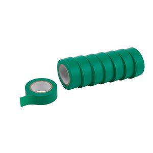 Draper PCK 8 INS/TAPE-GREEN BSEN60454 11914 Insulation Tape, 10m x 19mm (Pack of 8)