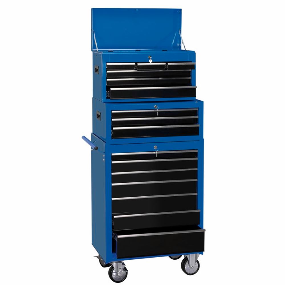 Draper 6DR TC/3DR MCHEST/7DR ROLL CAB 11541 26" Combination Roller Cabinet and Tool Chest (16 Drawer)