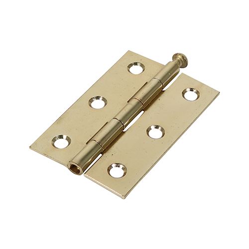 TIMCO Butt Hinge Loose Pin E/Brass 75 x 50 Pack 2