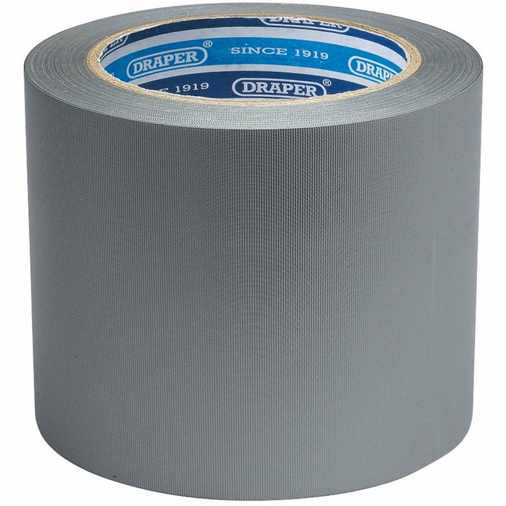 49433 Draper Duct Tape Roll, 33m x 100mm, Grey TP-DUCT/A Tape Rolls Professional Trade DIY Workshop Garage Use