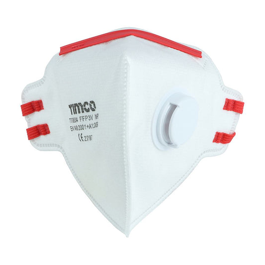 TIMCO FFP3 Fold Flat Mask - Valved One Size Pack 10